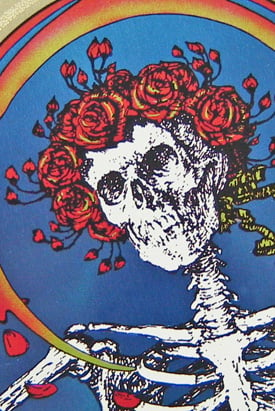 Grateful Dead aluminum decal detail