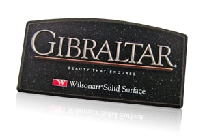 wilsonart Gibraltar POP nameplate