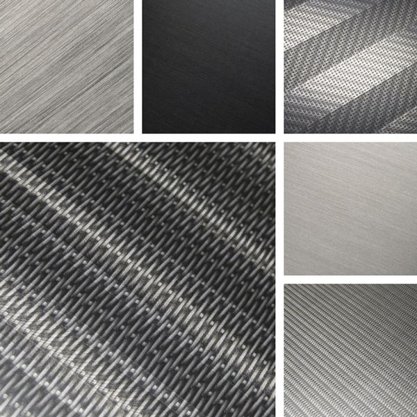 Exposed Surface Collection | Woven wire mesh finishes on aluminum