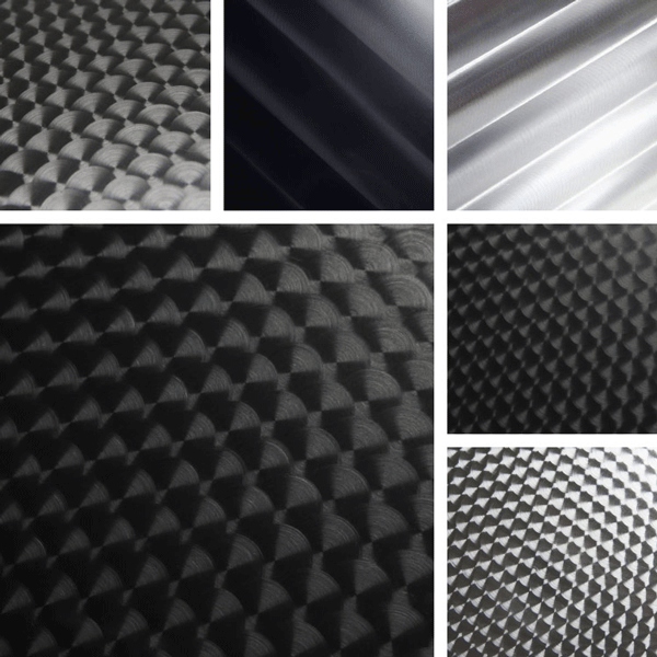 Transform Surface Collection | Sporty mechanical finishes on aluminum