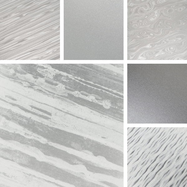 White Out Surface Collection | Layers of white in metal patterns