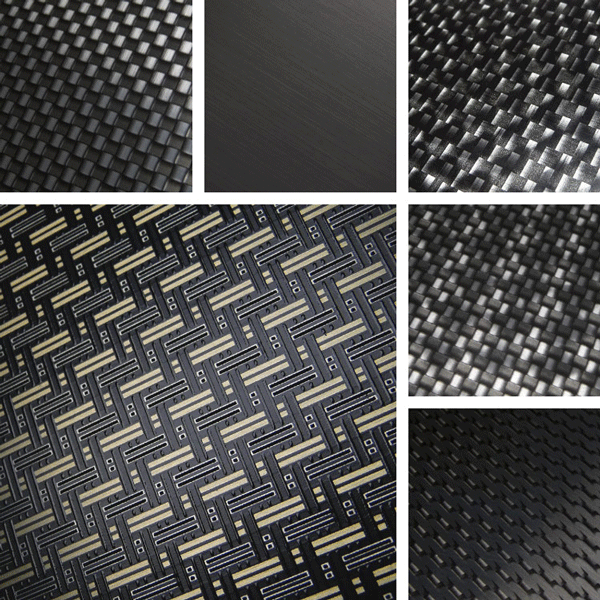 Optic Surface Collection | Aluminum with look of real carbon fiber trim