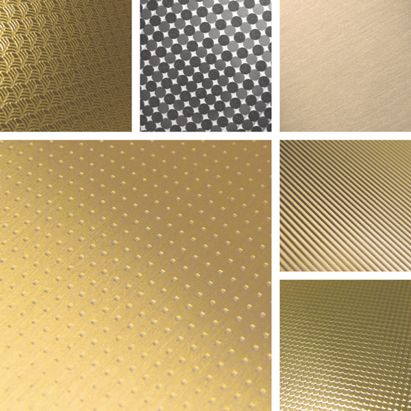 Gilded Surface Collection | Warm gold finishes on aluminum