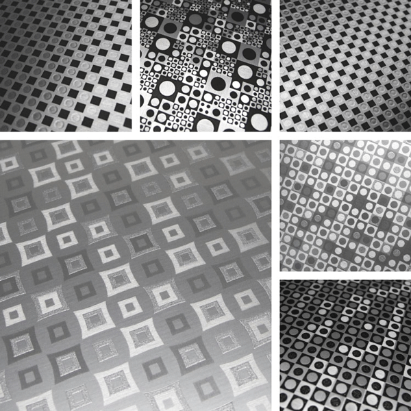 Graphic Surface Collection | Selection of 3D and dimensional finishes on aluminum
