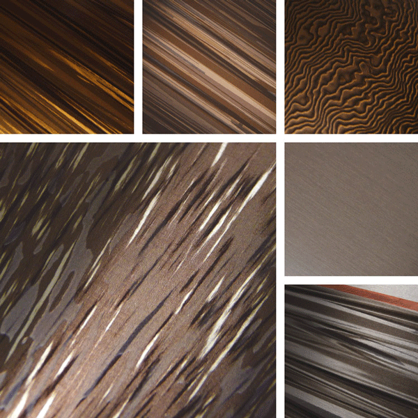 Imperfect Surface Collection | copper and amber metallics