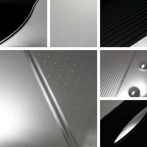 Elegance Surface Collection | Aluminum surface decoration layered with matte and gloss finishes