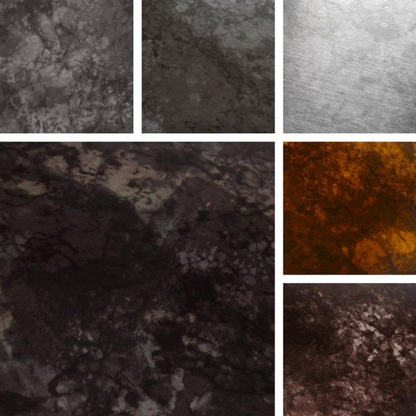 Luminous Surface Collection | Distressed finishes on aluminum