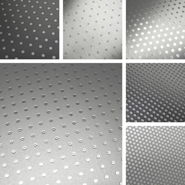 Circle Round Surface Collection | basic dot patterns on aluminum surfaces