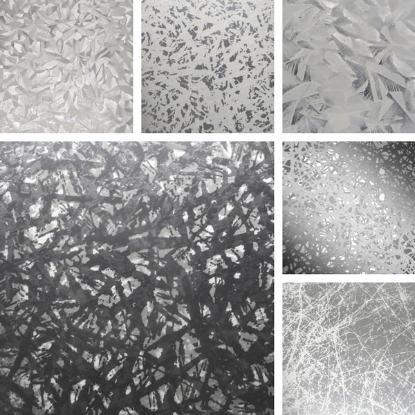 Organic Surface Collection | Organic crystalline structures on aluminum patterns