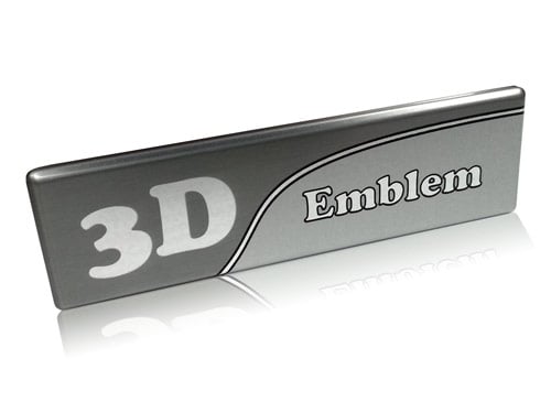 aluminum 3D emblem