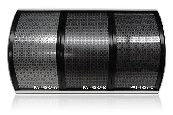 PAT-4837-A, PAT-4837-B, PAT-4837-C, geometric pattern on aluminum