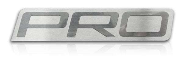 selective brushed aluminum nameplate