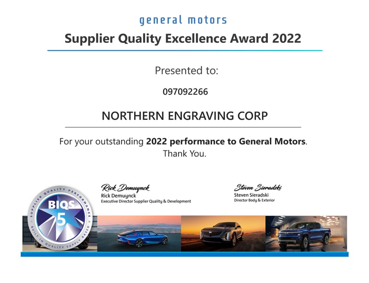 GM Supplier Excellence Award 2023