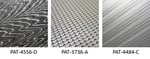 patterns on aluminum PAT-4556-D, PAT-3736-A, PAT-4484-C