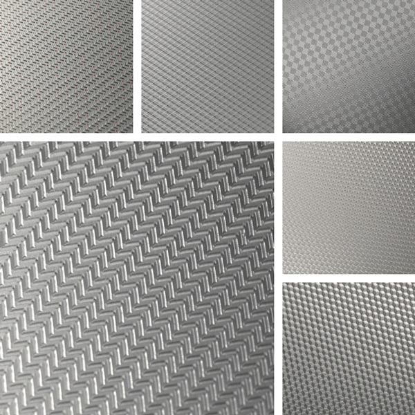 Geometric patterns on aluminum surfaces