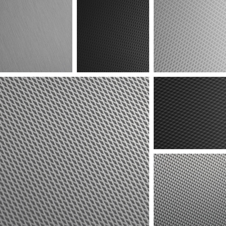 Fractal Surface Collection | Aluminum patterns with geometric diamond shapes