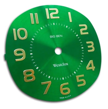 Spun aluminum clock face